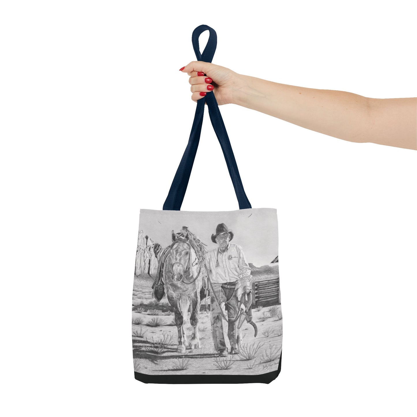 "On The Trail of Outlaw" Western Art Tote Bag