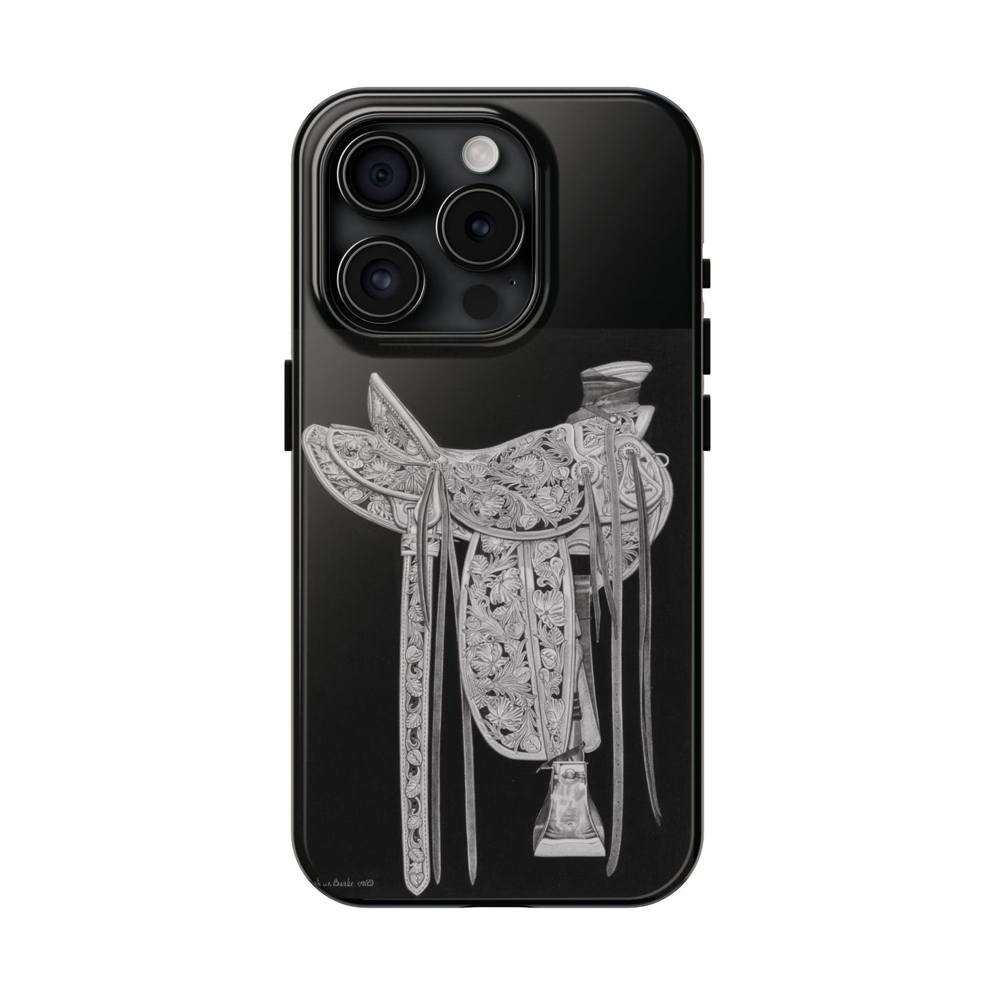"New Saddle" Western Rodeo Phone Cases, Cowboy Design, Tough Protection, Gift for Him, Ranch Decor, Durable Style