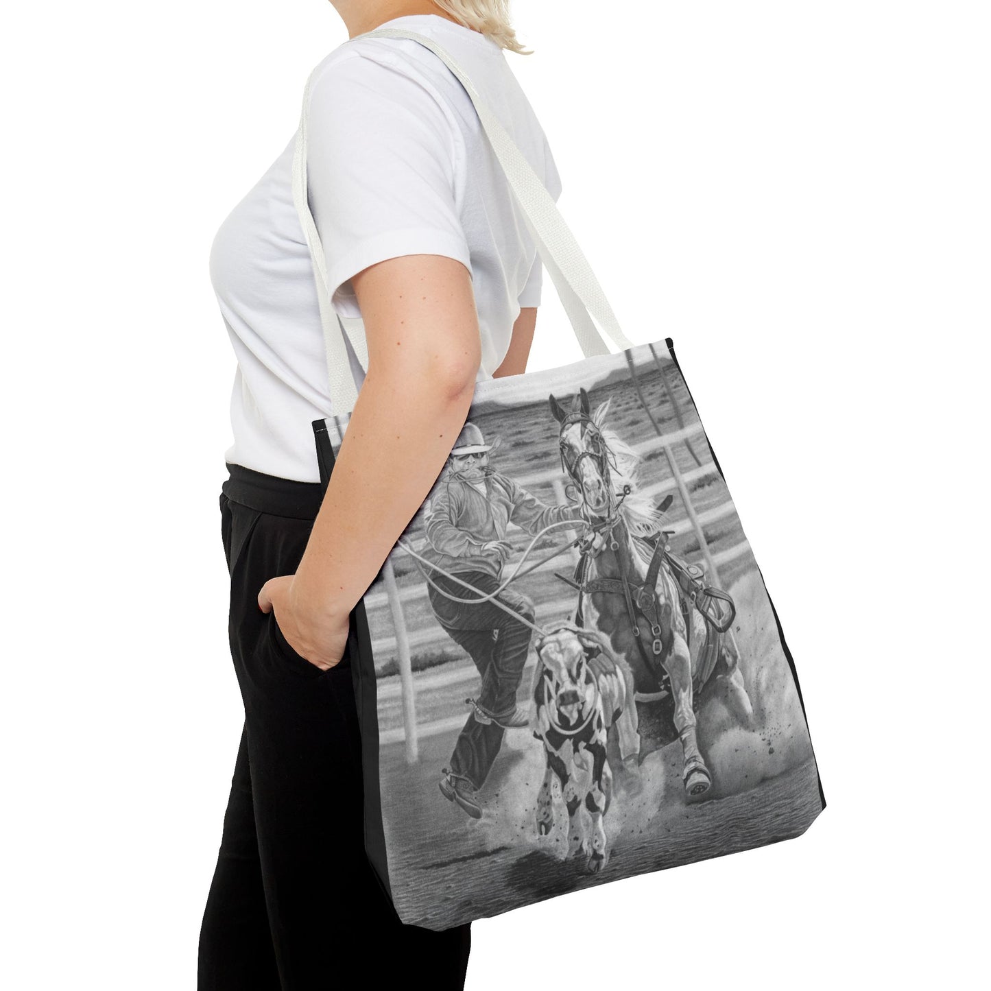 "Stone Cold Throw" Western Art Tote Bag