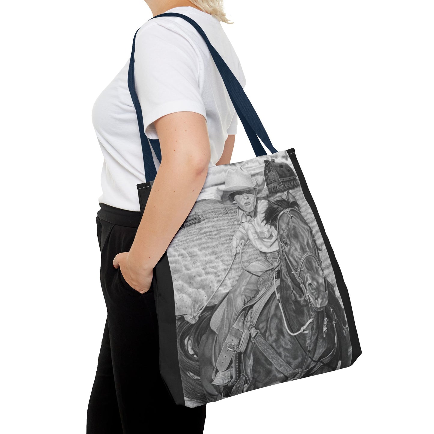 Tote Bag, Western Style Shopping Tote, Equestrian Gift, Farmhouse Decor, Horse Lover Accessory