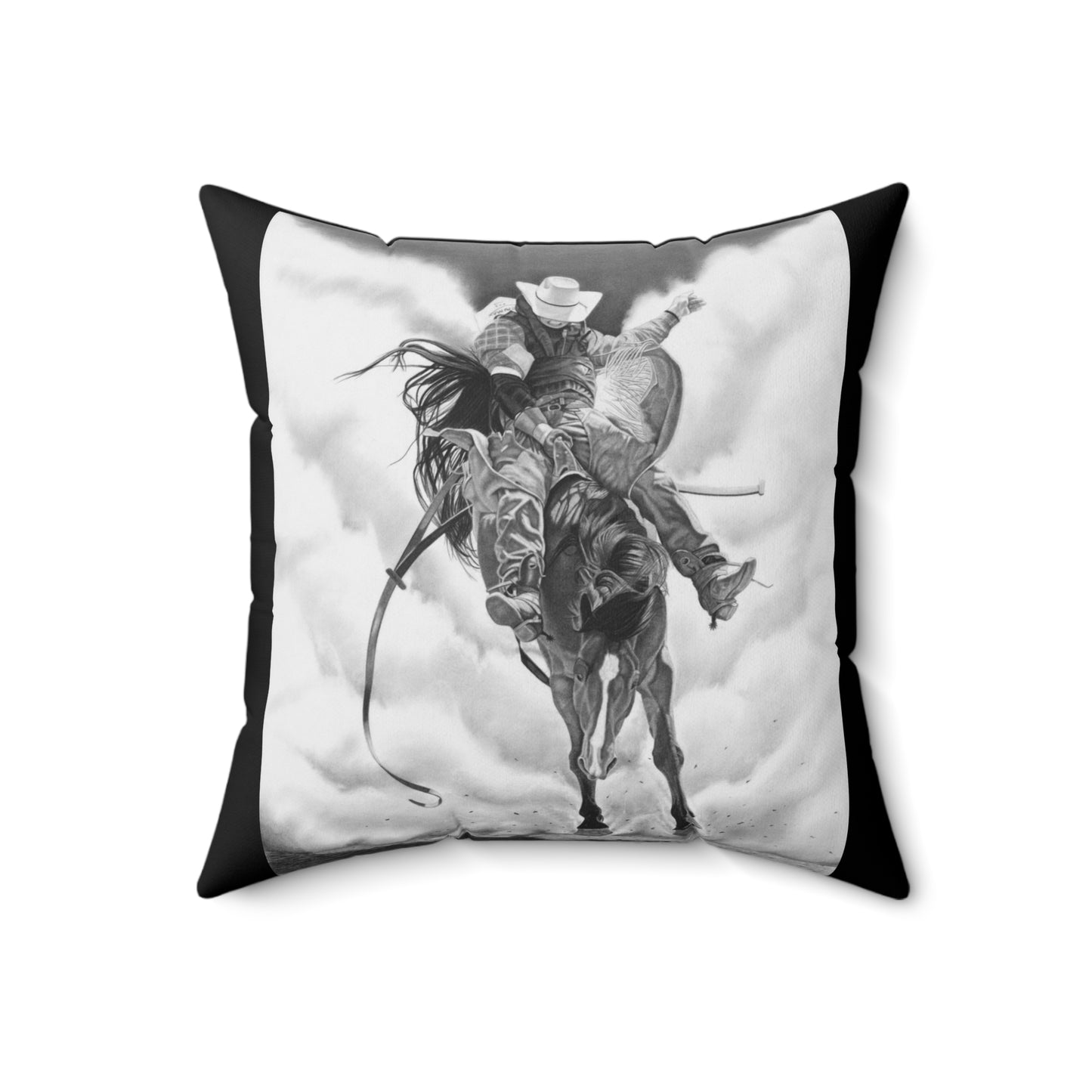 "Storm a Brewing " Cowboy Decor Pillow, Western Home Accent, Farmhouse Throw Pillow, Gift for Horse Lovers, Country Style Cushion