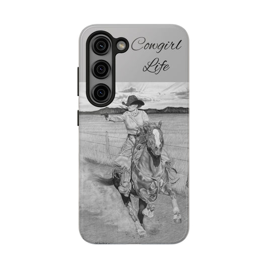 "Dangerous and Beautiful" Western Rodeo Phone Cases, Cowboy Design, Tough Protection, Gift for Him, Ranch Decor, Durable Style