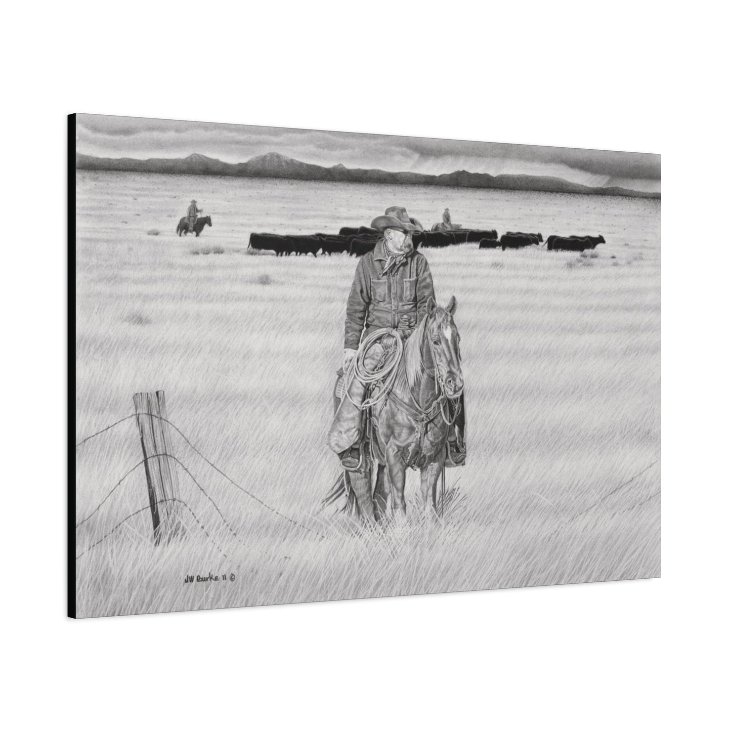 "The Passing Storm" western art on canvas