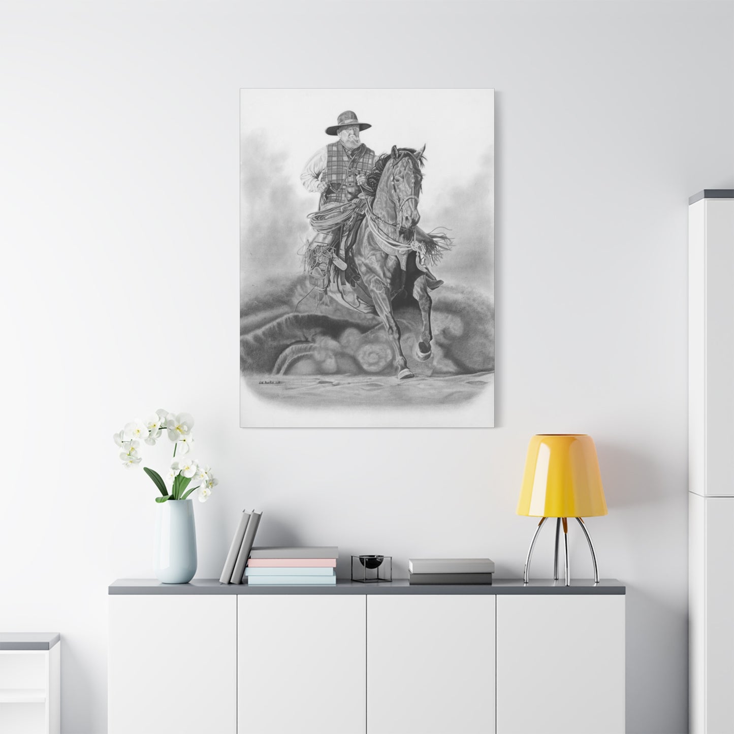 "Trouble Up Ahead " western art on canvas