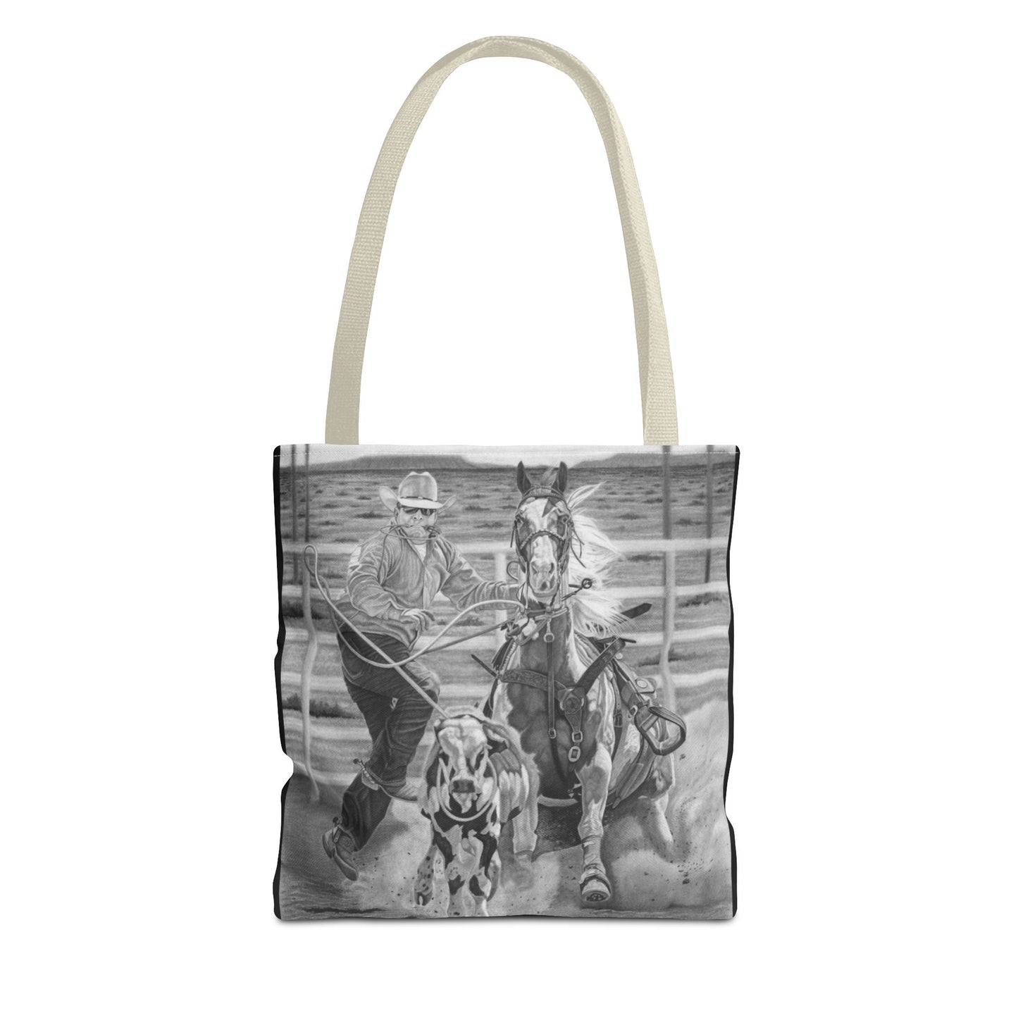 "Stone Cold Throw" Western Art Tote Bag