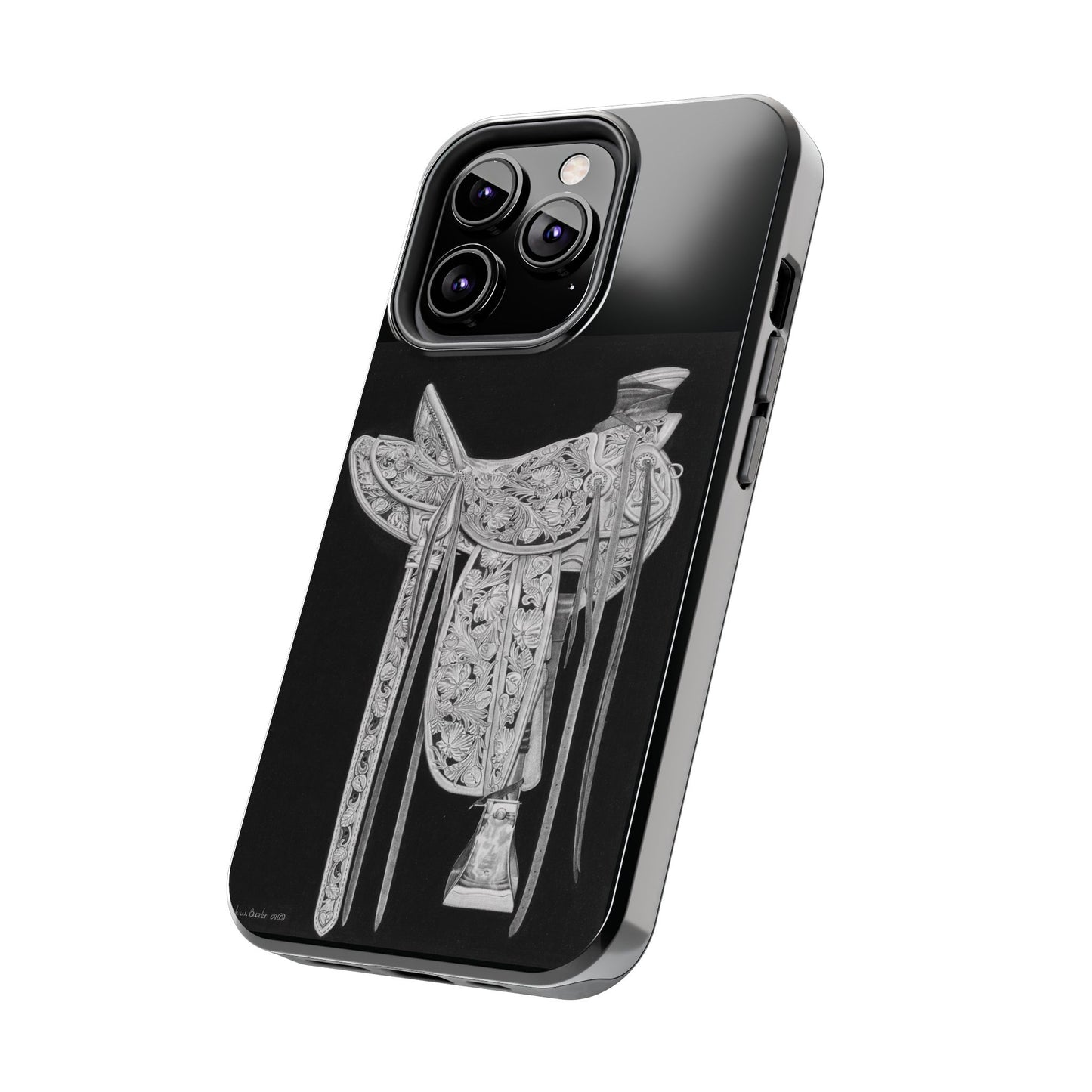 "New Saddle" Western Rodeo Phone Cases, Cowboy Design, Tough Protection, Gift for Him, Ranch Decor, Durable Style