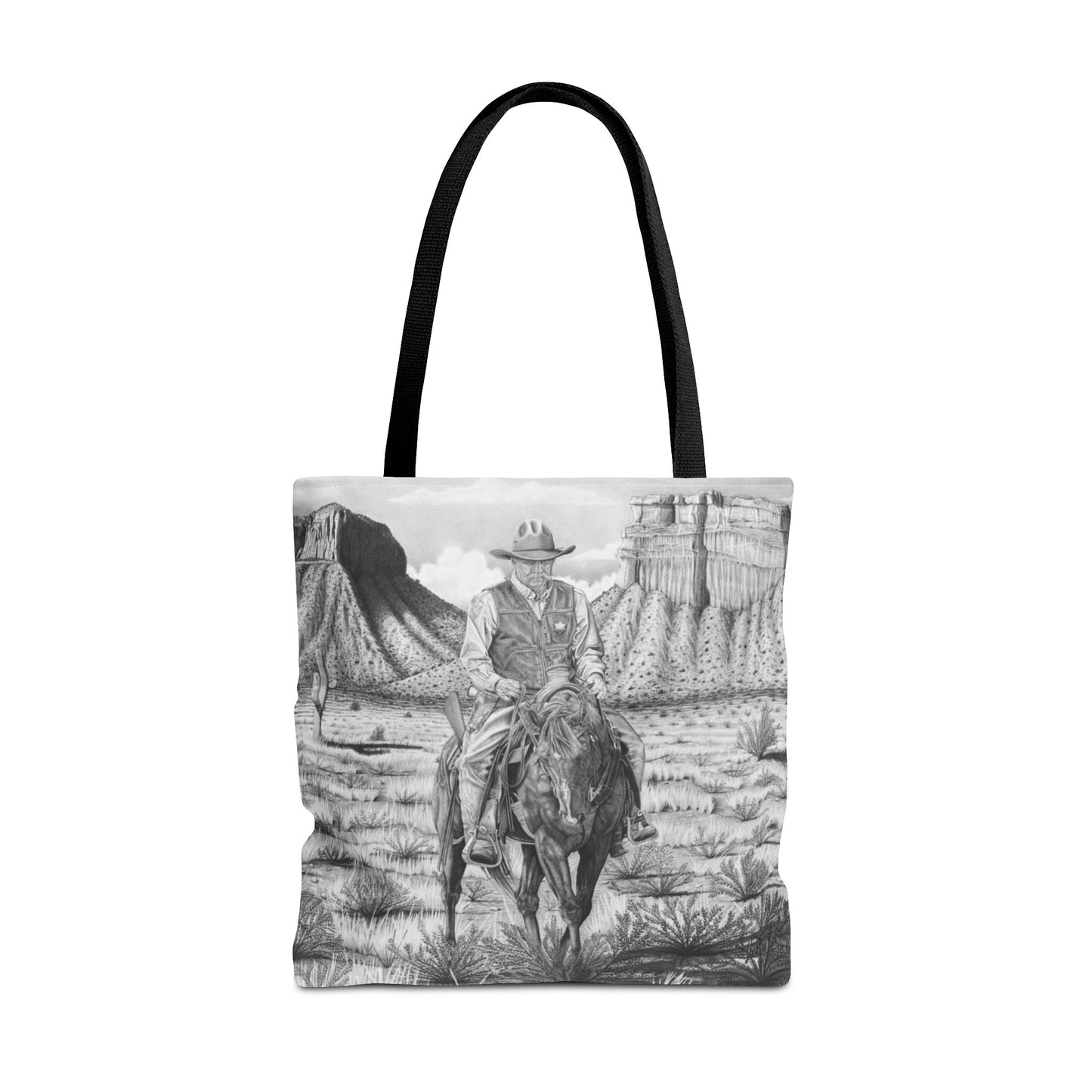 "On the Outlaw Trail "Tote Bag, Western Style Shopping Tote, Equestrian Gift, Farmhouse Decor, Horse Lover Accessory