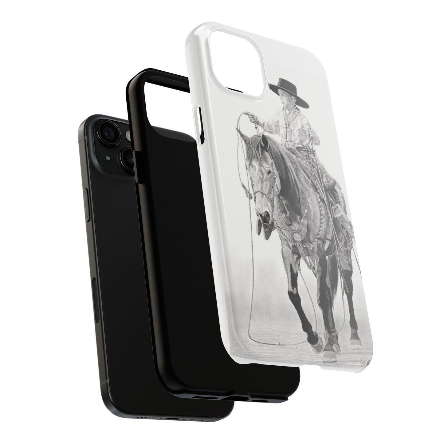 "Young Cowboy" Western Rodeo Phone Cases, Cowboy Design, Tough Protection, Gift for Him, Ranch Decor, Durable Style