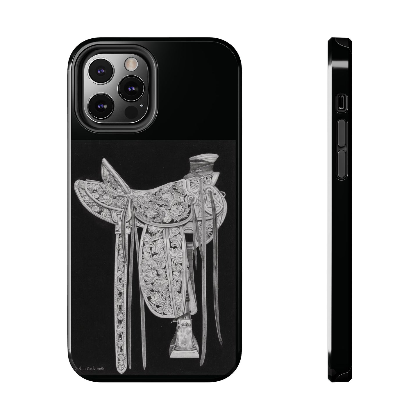 "New Saddle" Western Rodeo Phone Cases, Cowboy Design, Tough Protection, Gift for Him, Ranch Decor, Durable Style