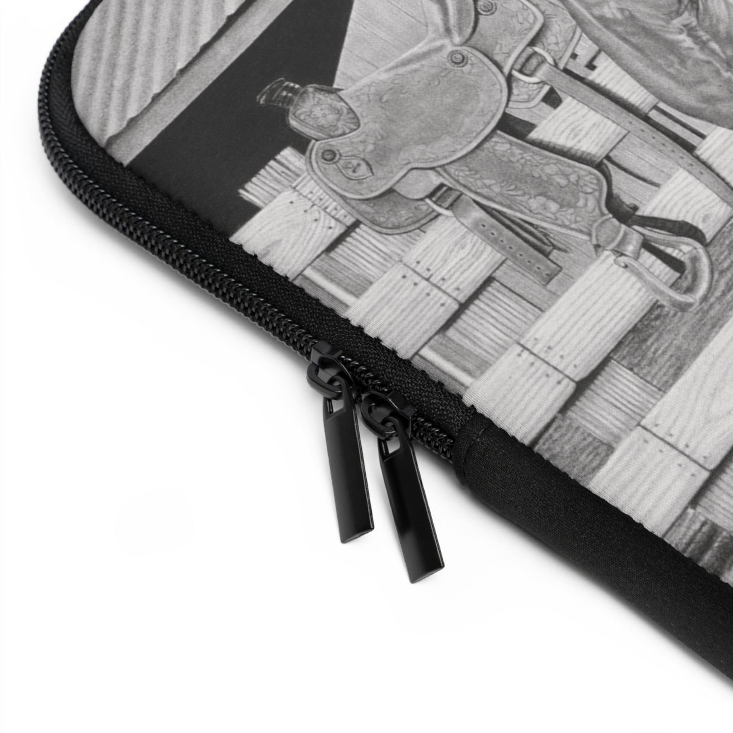 "Tall Task for a little Cowboy" Rustic Cowboy Laptop Sleeve, Western Cowpoke Case, Unique Gift for Ranch Lovers, Rodeo Accessories, Durable Tech Cover