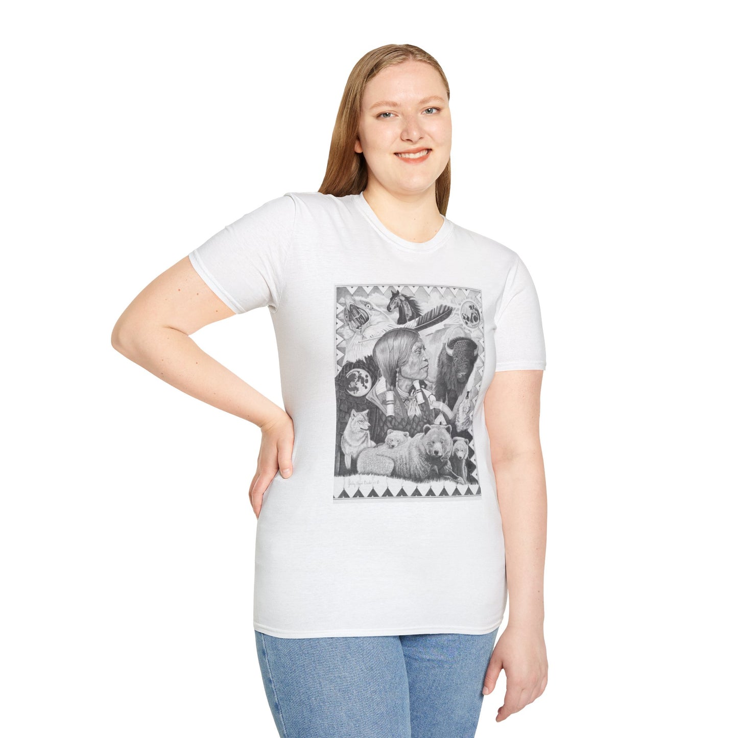 "Two Moon Apache Dream" Western Style T-Shirt