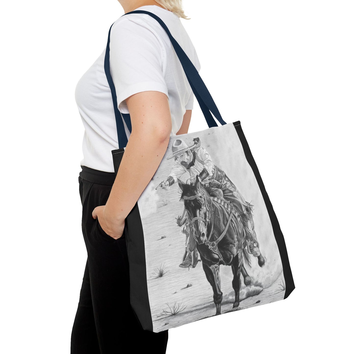 "Wild Bill Rides Again " Tote Bag, Western Style Shopping Tote, Equestrian Gift, Farmhouse Decor, Horse Lover Accessory