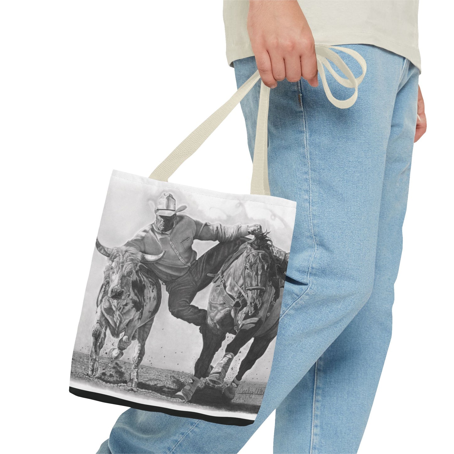 "Cowboy Life #1 " Tote Bag, Western Style Shopping Tote, Equestrian Gift, Farmhouse Decor, Horse Lover Accessory