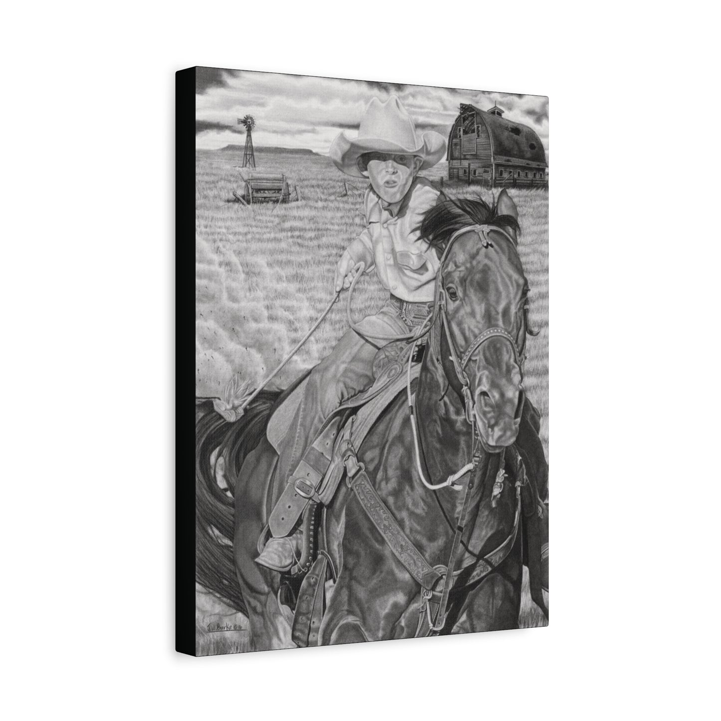 "The Real Billy The Kid" western art on canvas