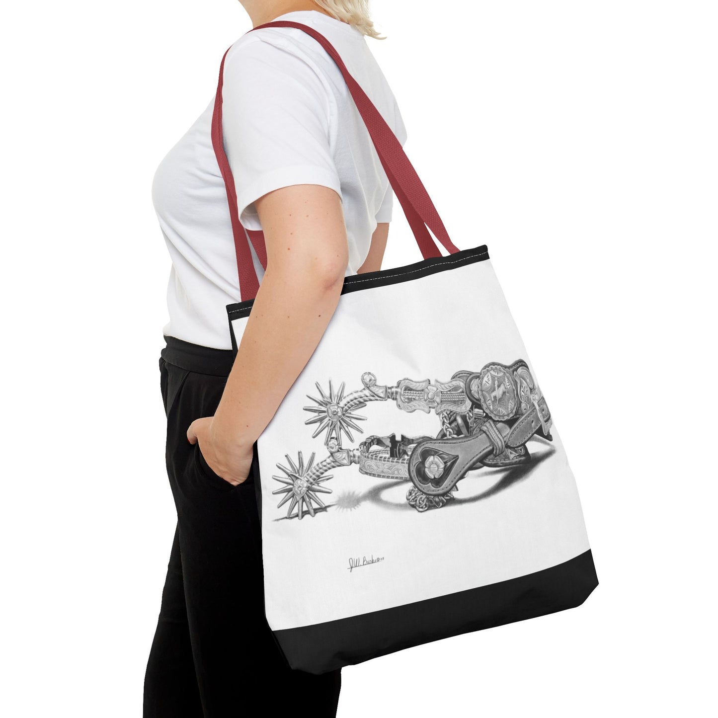 "Spurs" Tote Bag, Western Style Shopping Tote, Equestrian Gift, Farmhouse Decor, Horse Lover Accessory