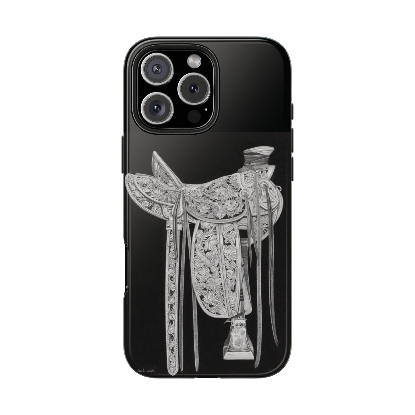 "New Saddle" Western Rodeo Phone Cases, Cowboy Design, Tough Protection, Gift for Him, Ranch Decor, Durable Style
