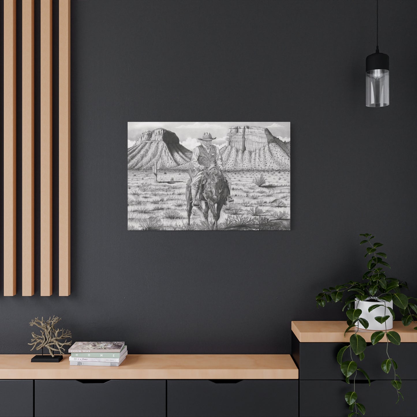 western art on canvas, home decor, farmhouse