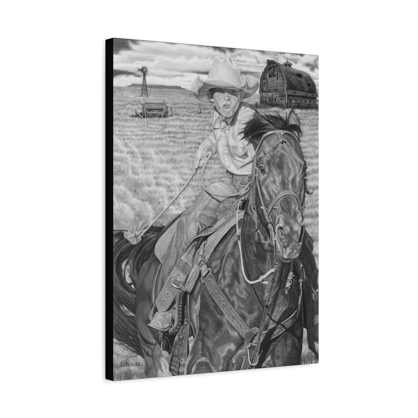 "The Real Billy The Kid" western art on canvas
