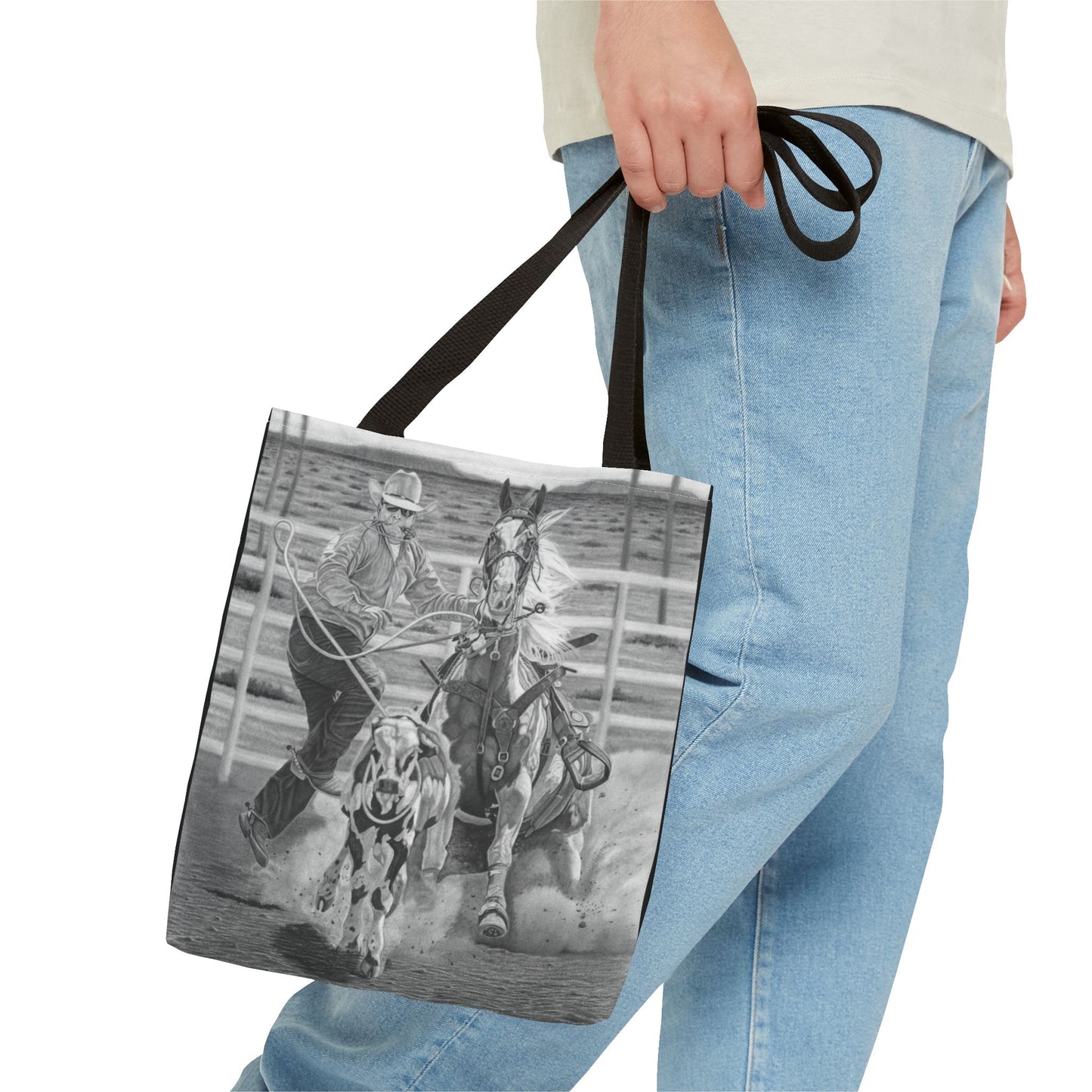 "Stone Cold Throw" Western Art Tote Bag