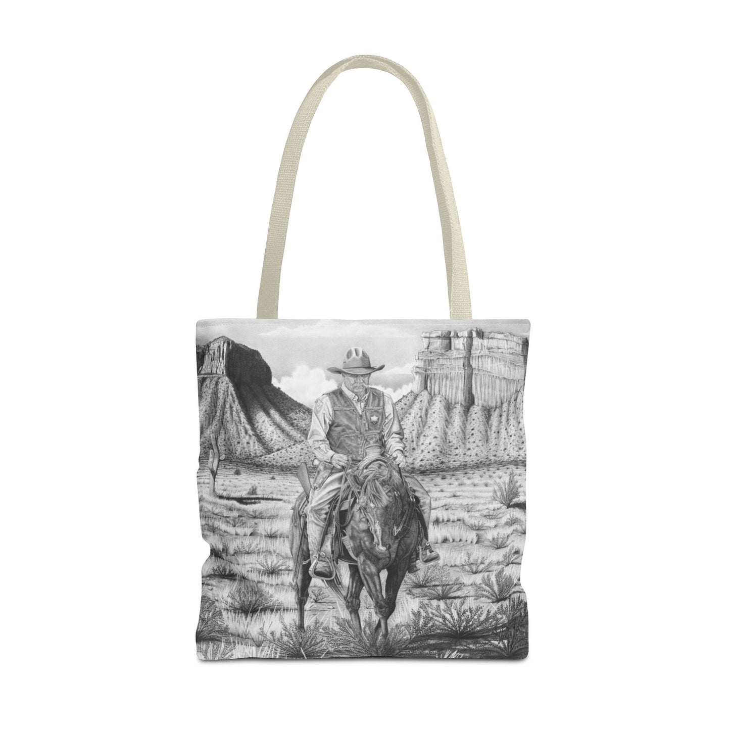 "On the Outlaw Trail "Tote Bag, Western Style Shopping Tote, Equestrian Gift, Farmhouse Decor, Horse Lover Accessory