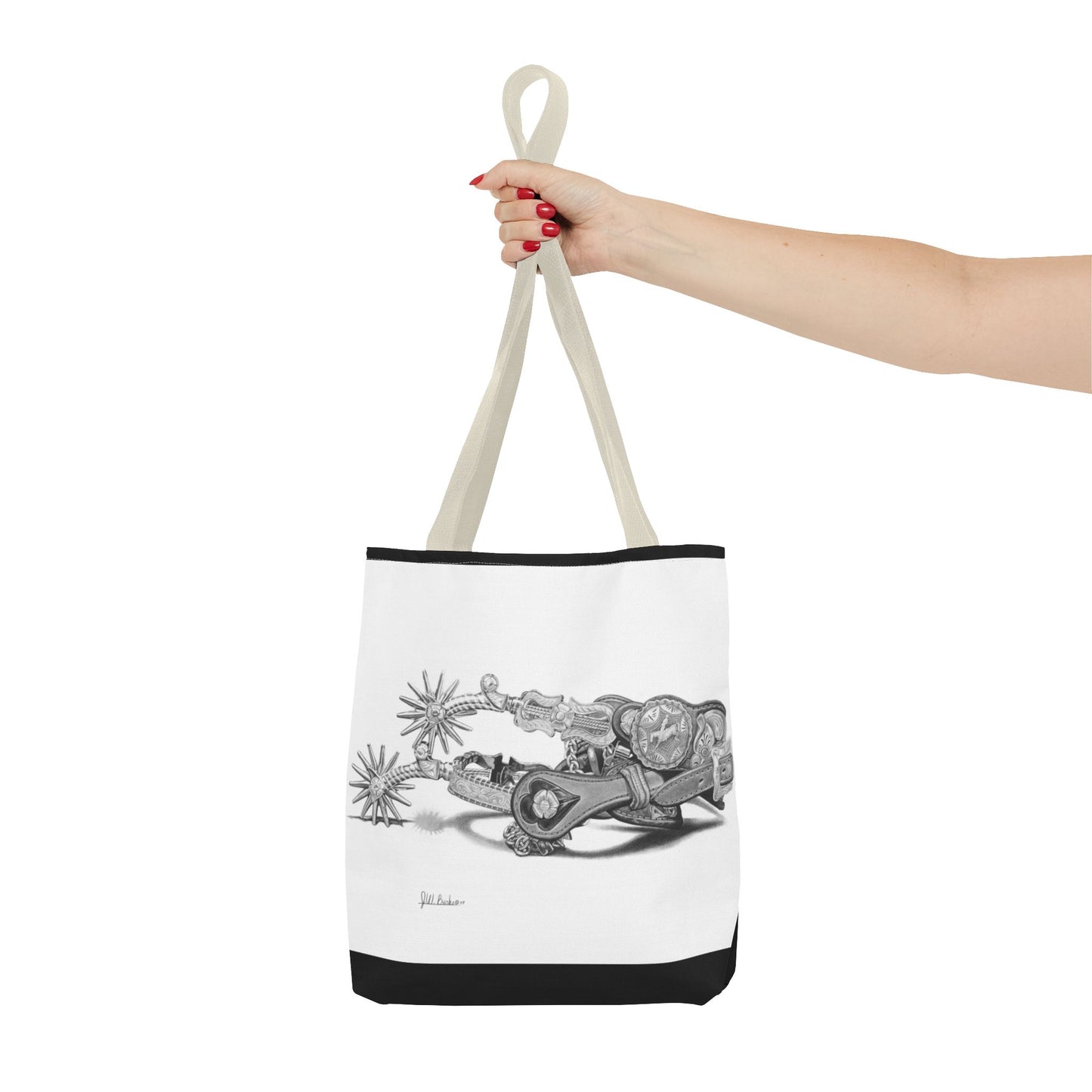 "Spurs" Tote Bag, Western Style Shopping Tote, Equestrian Gift, Farmhouse Decor, Horse Lover Accessory