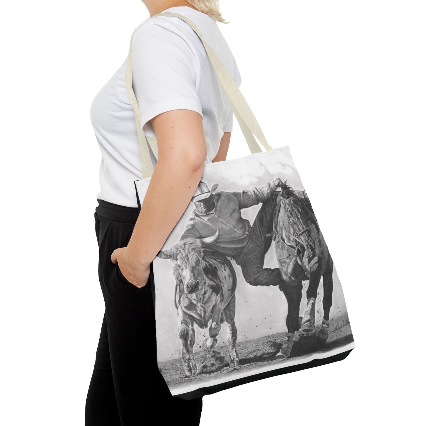 "Cowboy Life #1 " Tote Bag, Western Style Shopping Tote, Equestrian Gift, Farmhouse Decor, Horse Lover Accessory