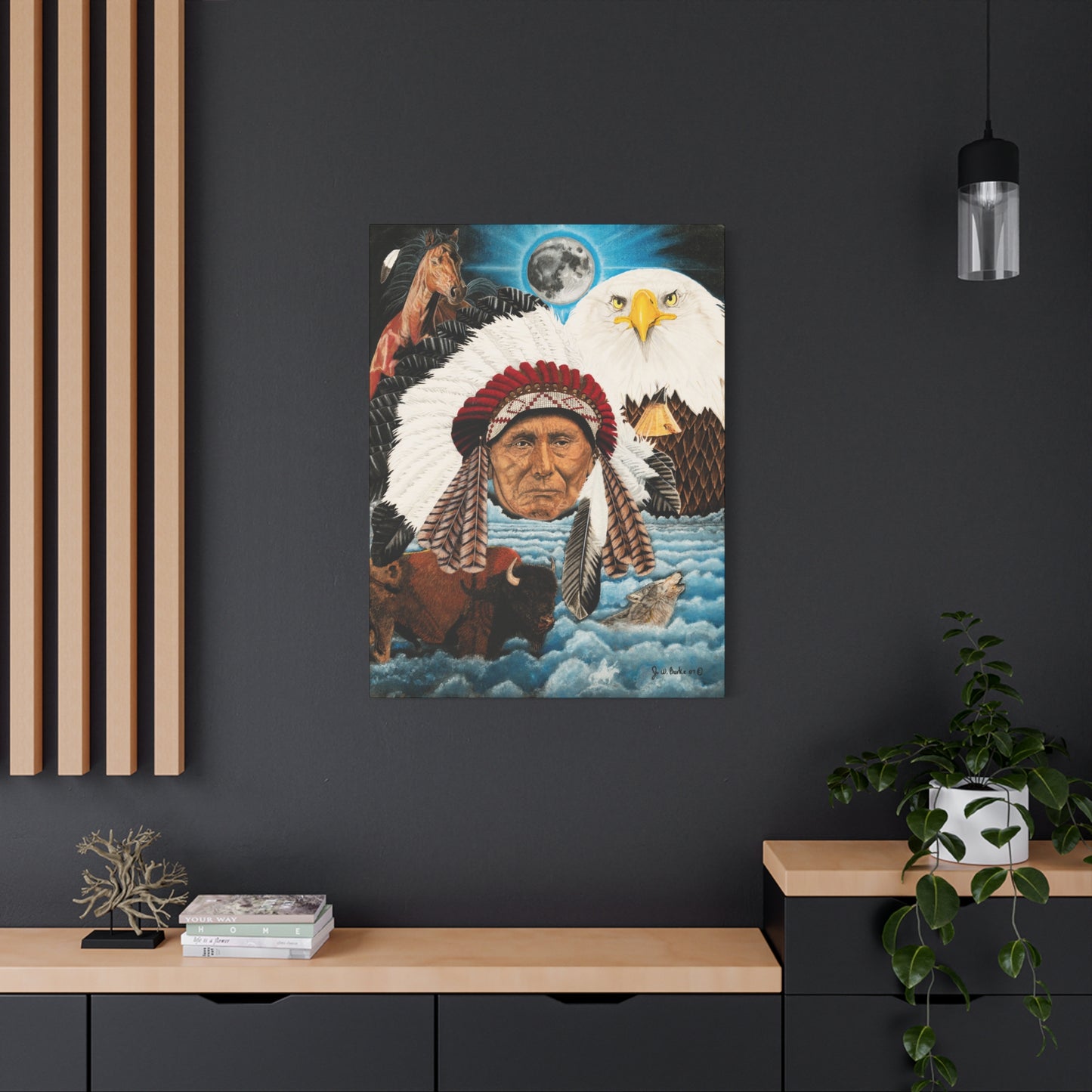"Dream of Chief Joseph" western art on canvas