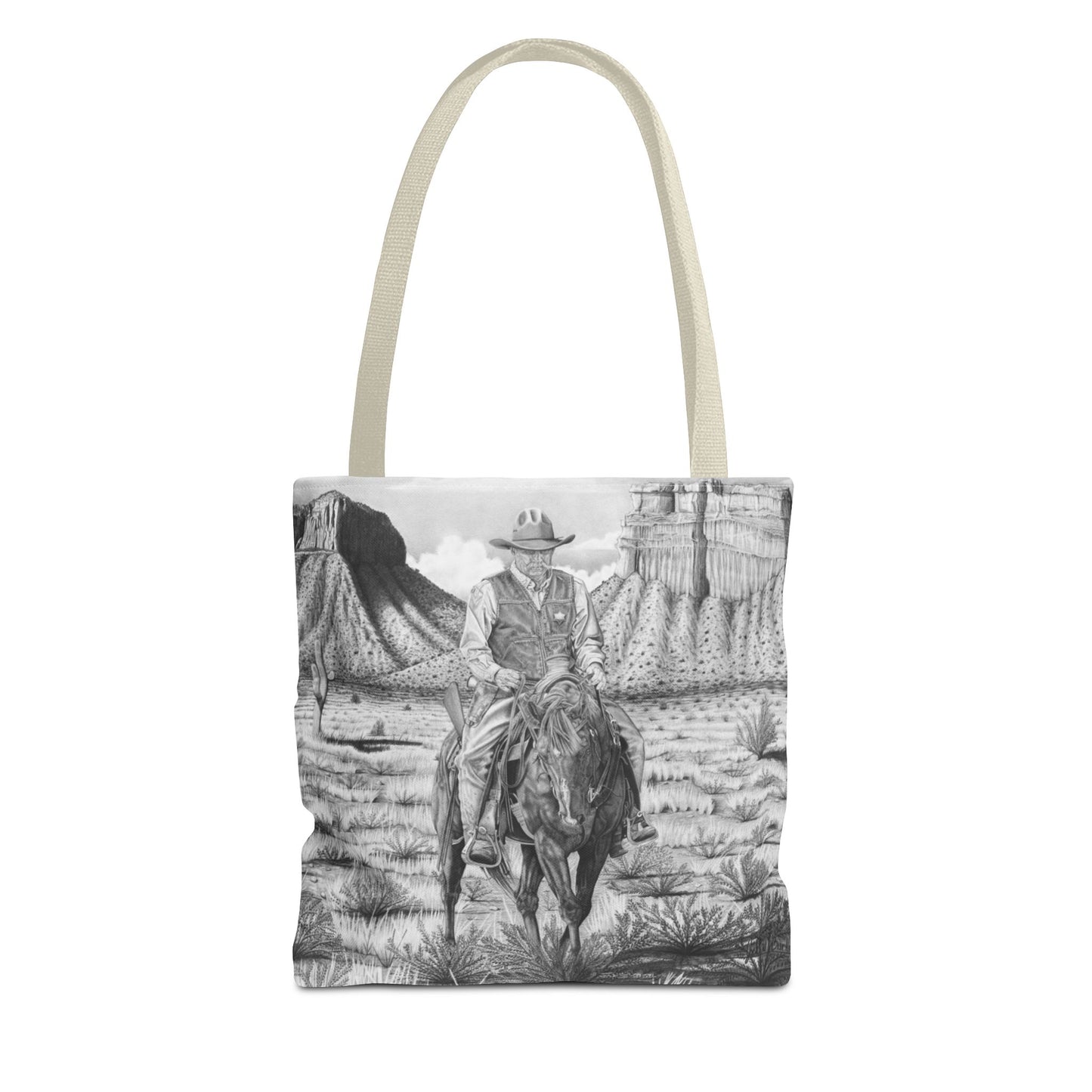 "On the Outlaw Trail "Tote Bag, Western Style Shopping Tote, Equestrian Gift, Farmhouse Decor, Horse Lover Accessory