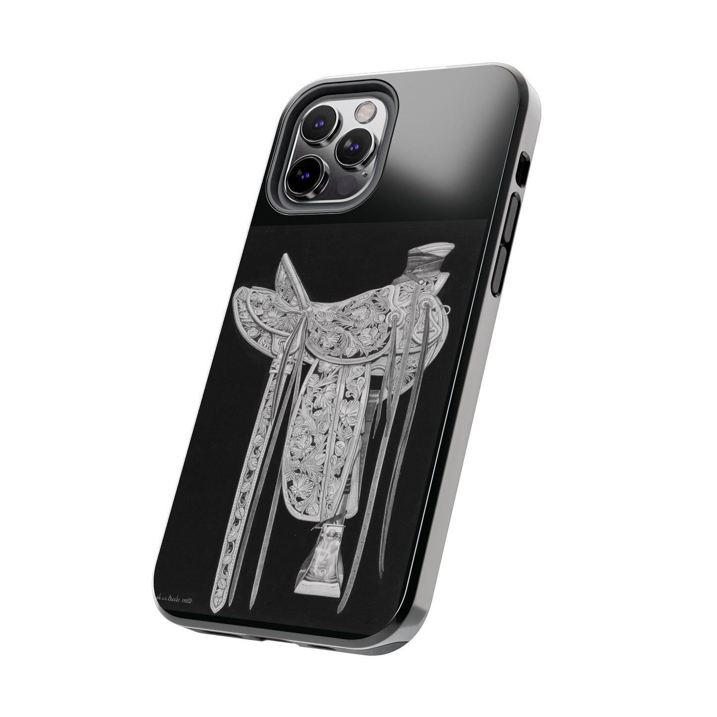 "New Saddle" Western Rodeo Phone Cases, Cowboy Design, Tough Protection, Gift for Him, Ranch Decor, Durable Style