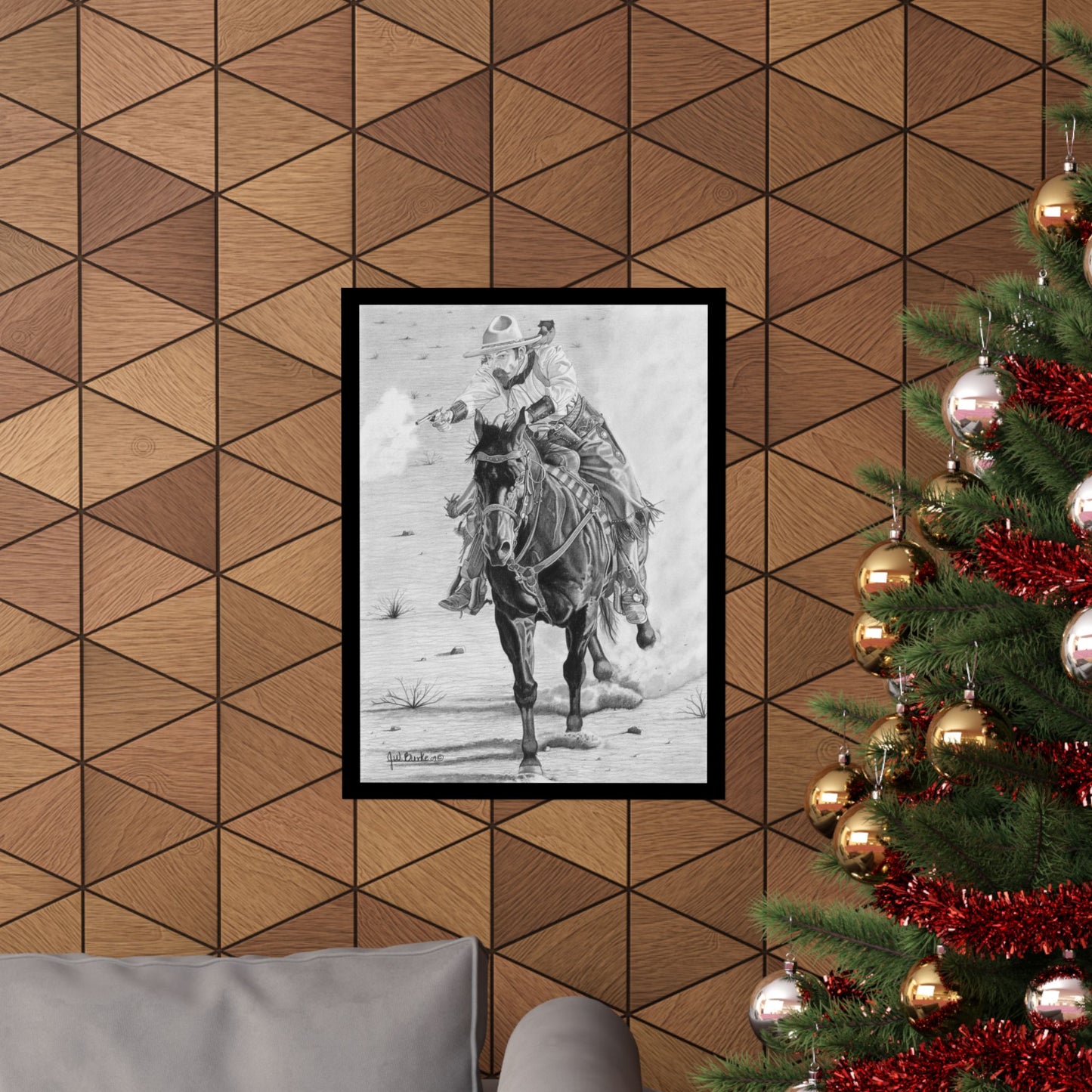 "Wild Bill Rides Again" Cowboy Themed Wall Art Print, Western Decor, Matte Vertical Poster, Rustic Home Decor, Gift for Ranch Lovers, Cowboy Art
