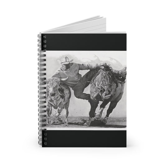 "Cowboy Life # 1" Western Art Notebook - Ruled Line Spiral Journal