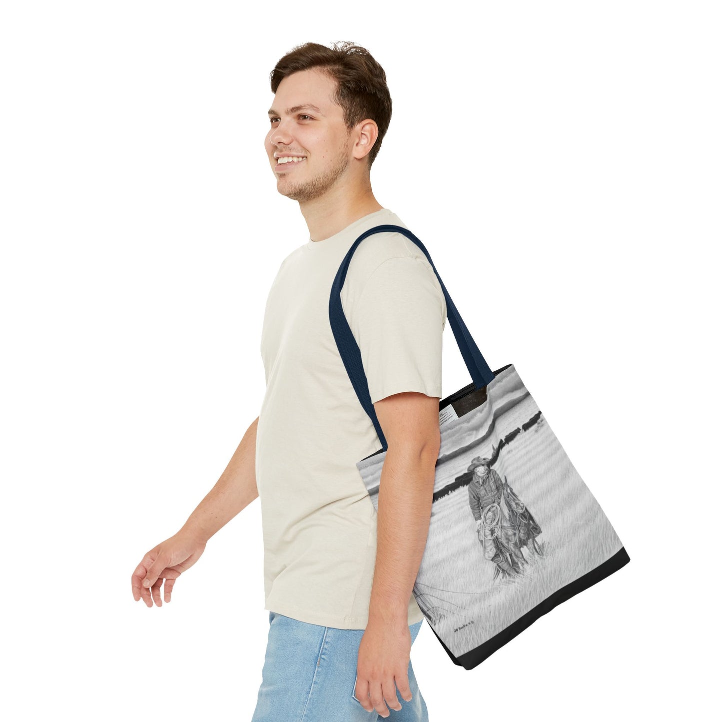 "The Passing Storm" Tote Bag, Western Style Shopping Tote, Equestrian Gift, Farmhouse Decor, Horse Lover Accessory
