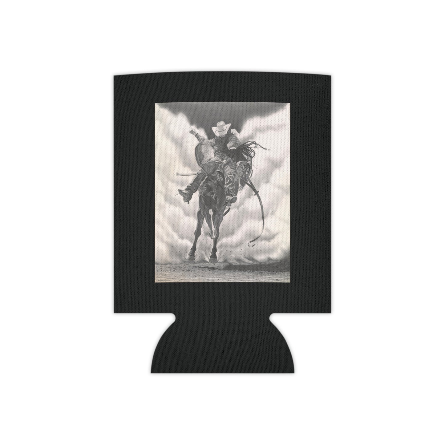"Storm a Brewing" Rustic Cowboy Can Cooler, Western Beverage Sleeve, Outdoor Party Gear, Country-Themed Drink Holder, Ideal for BBQs & Tailgates