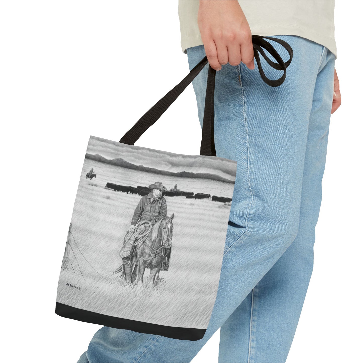 "The Passing Storm" Tote Bag, Western Style Shopping Tote, Equestrian Gift, Farmhouse Decor, Horse Lover Accessory