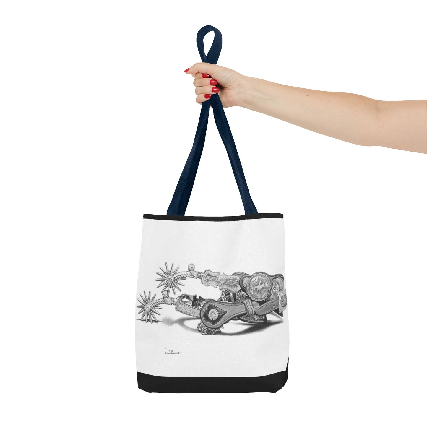 "Spurs" Tote Bag, Western Style Shopping Tote, Equestrian Gift, Farmhouse Decor, Horse Lover Accessory