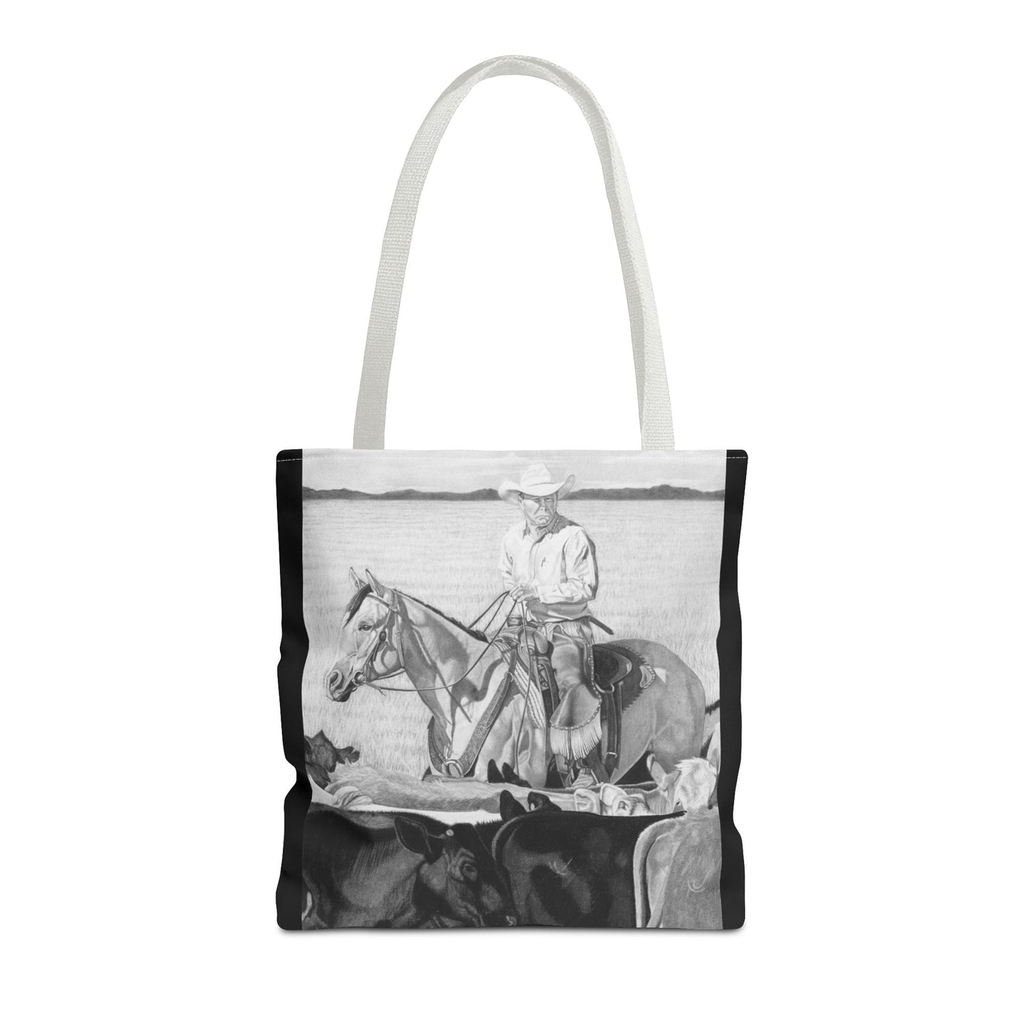 "Hot Day on the Job" Tote Bag, Western Style Shopping Tote, Equestrian Gift, Farmhouse Decor, Horse Lover Accessory
