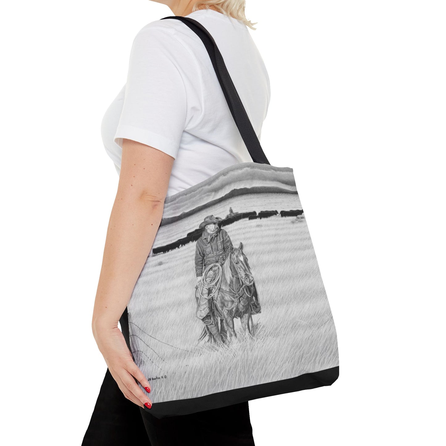 "The Passing Storm" Tote Bag, Western Style Shopping Tote, Equestrian Gift, Farmhouse Decor, Horse Lover Accessory