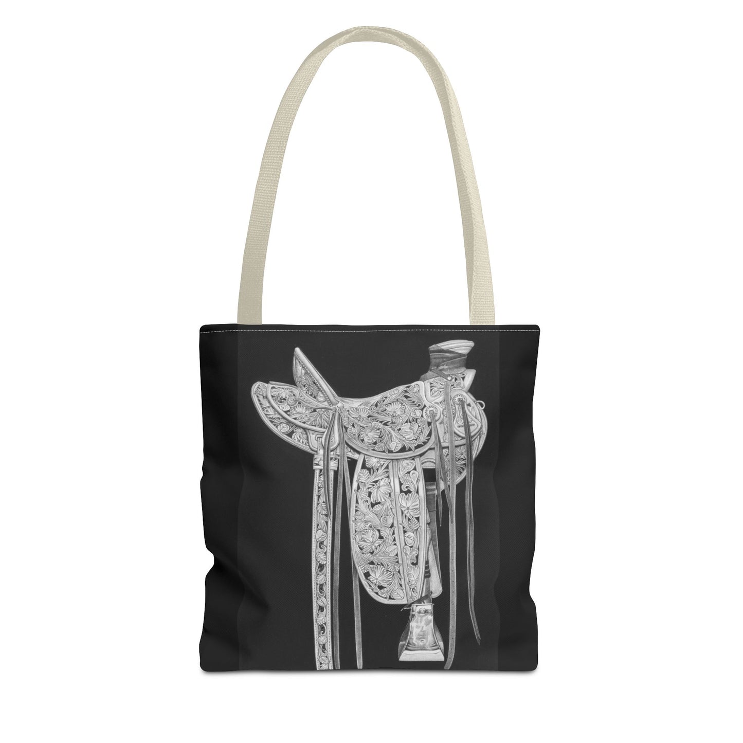 "New Saddle " Western Style Shopping Tote, Equestrian Gift, Farmhouse Decor, Horse Lover Accessory