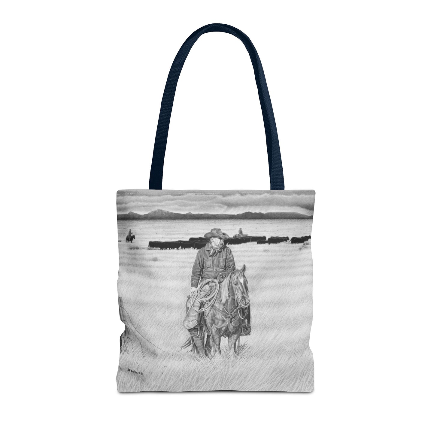 "The Passing Storm" Tote Bag, Western Style Shopping Tote, Equestrian Gift, Farmhouse Decor, Horse Lover Accessory