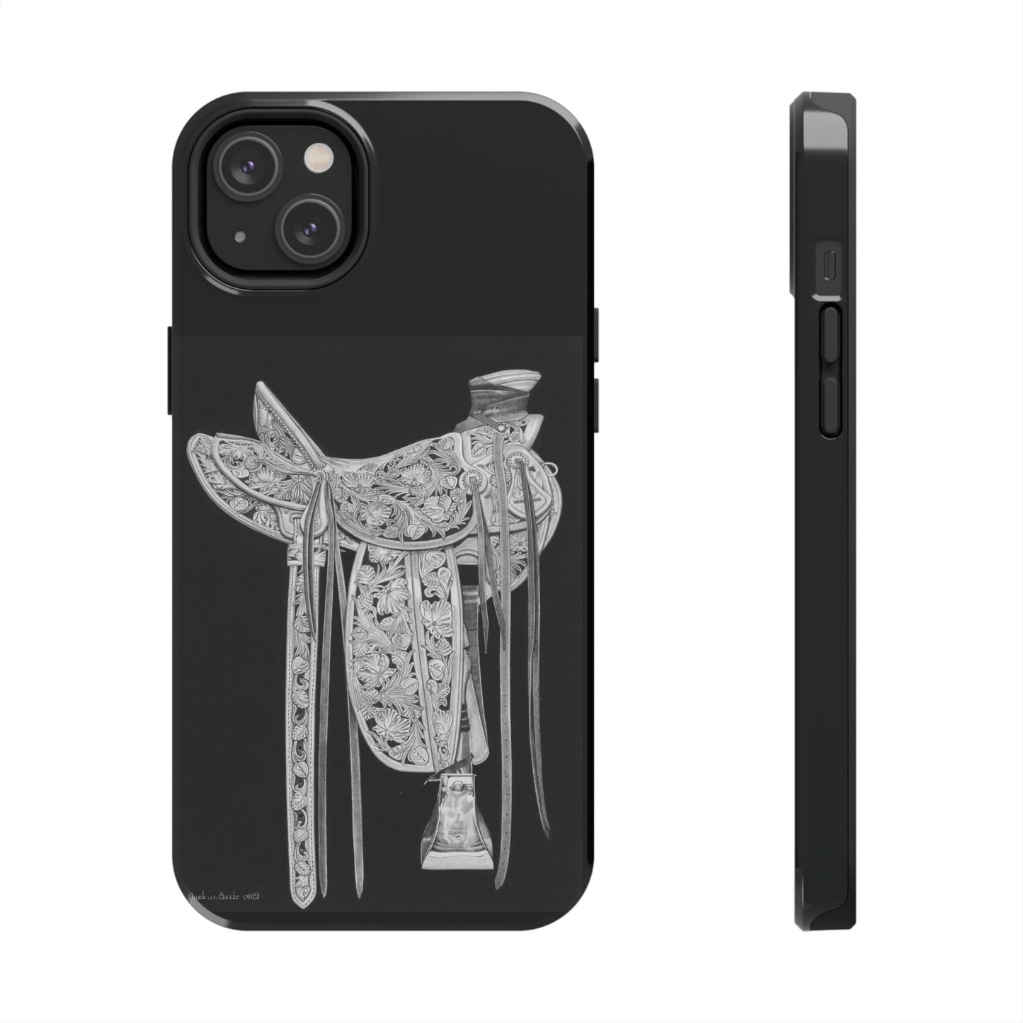 "New Saddle" Western Rodeo Phone Cases, Cowboy Design, Tough Protection, Gift for Him, Ranch Decor, Durable Style