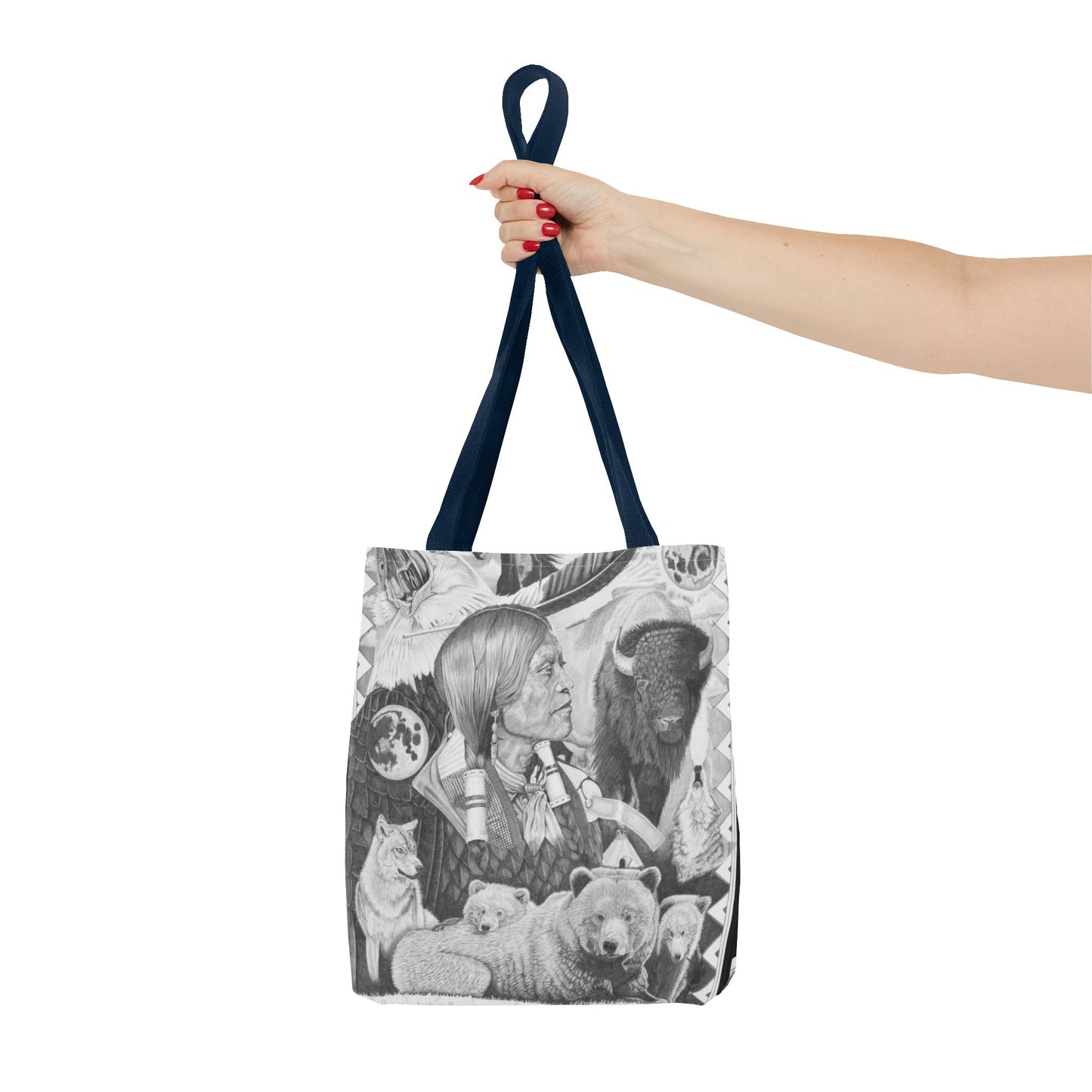 "Two Moon Apache Dream " Tote Bag, Western Style Shopping Tote, Equestrian Gift, Farmhouse Decor, Horse Lover Accessory