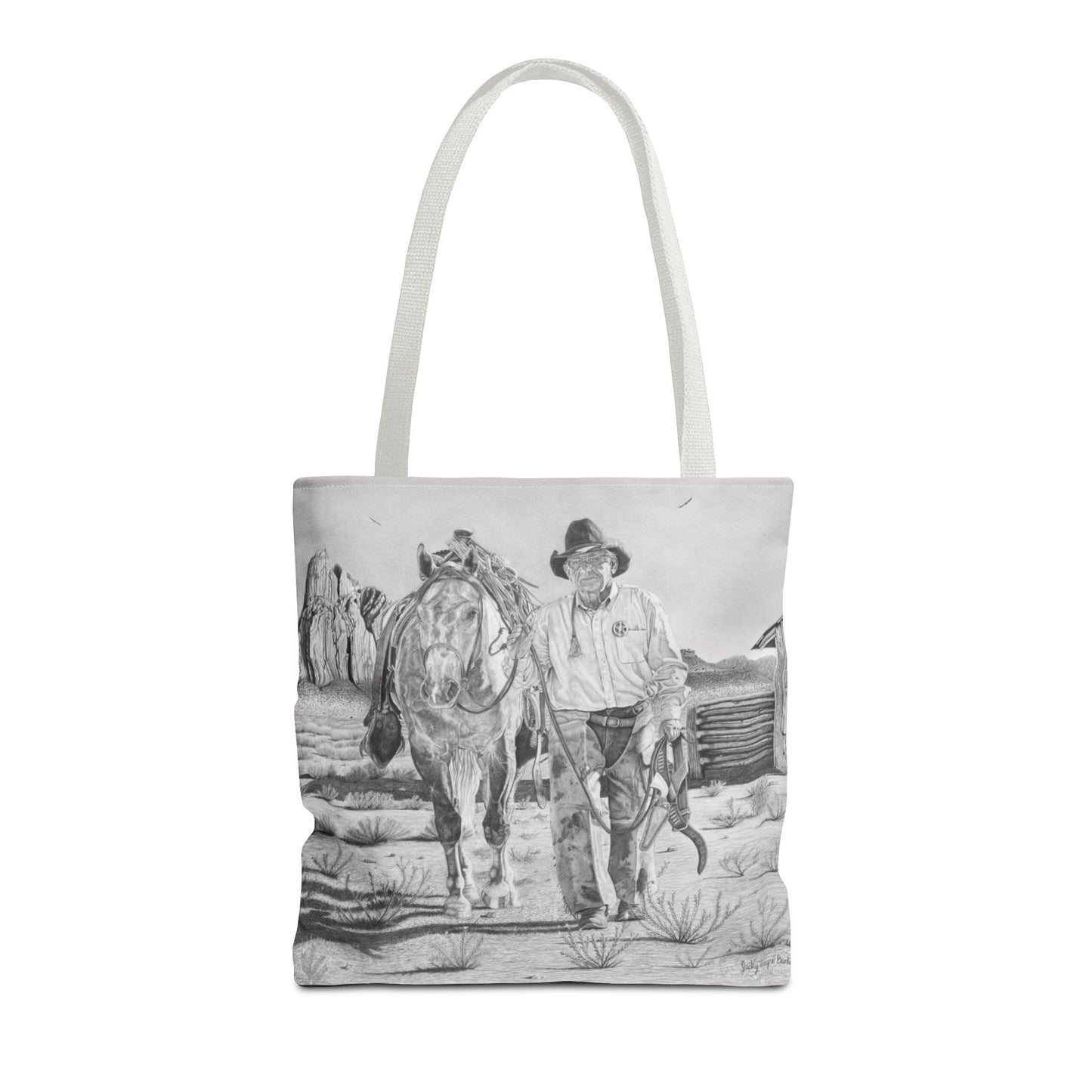 "On The Trail of Outlaw" Western Art Tote Bag