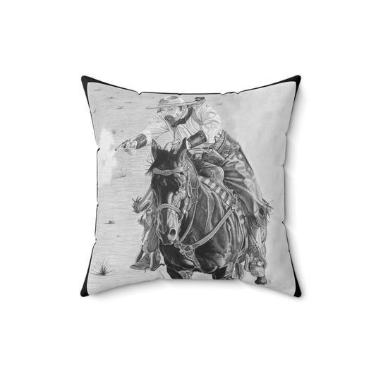 "Wild Bill Rides Again" Cowboy Decor Pillow, Western Home Accent, Farmhouse Throw Pillow, Gift for Horse Lovers, Country Style Cushion