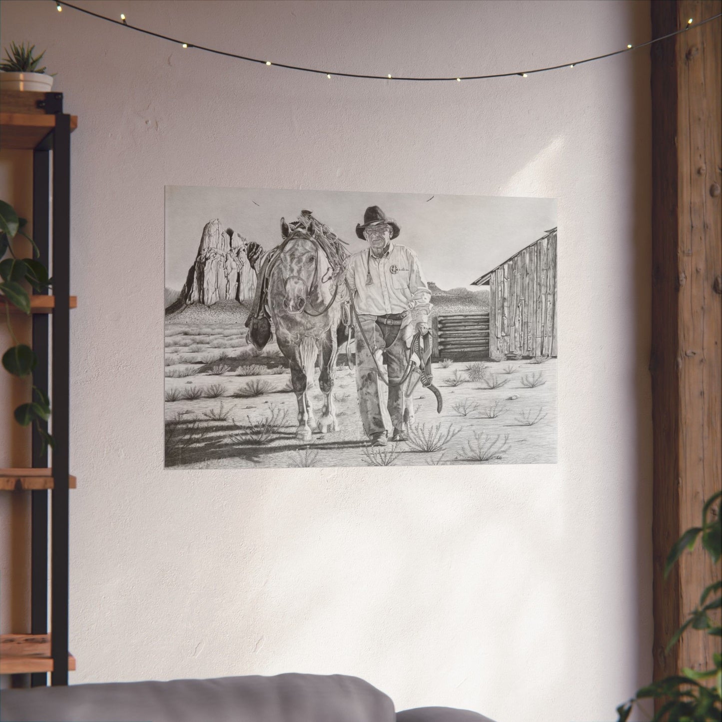 Art Print | Western Decor | Framed Wall Art, Matte Horizontal Posters, Country Home, Gift for Horse Lovers