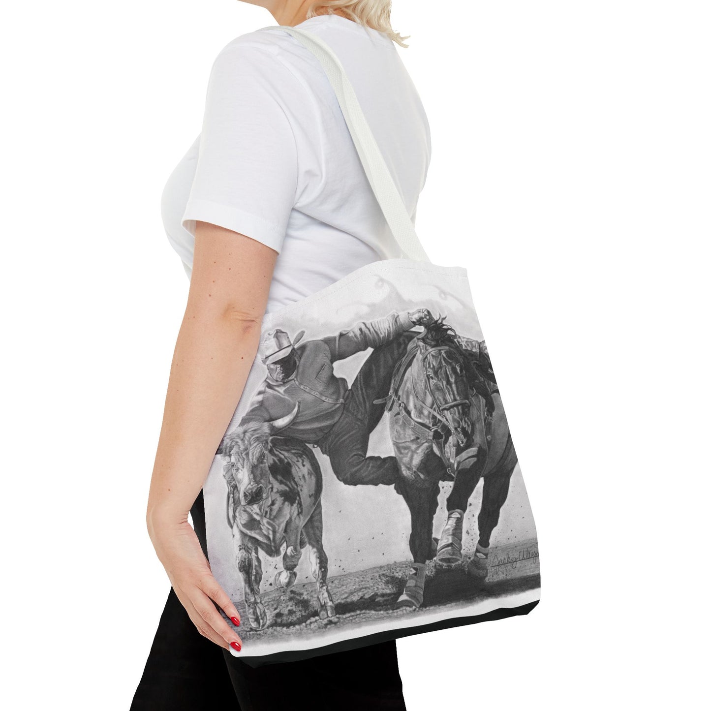 "Cowboy Life #1 " Tote Bag, Western Style Shopping Tote, Equestrian Gift, Farmhouse Decor, Horse Lover Accessory
