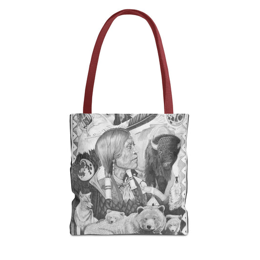 "Two Moon Apache Dream " Tote Bag, Western Style Shopping Tote, Equestrian Gift, Farmhouse Decor, Horse Lover Accessory