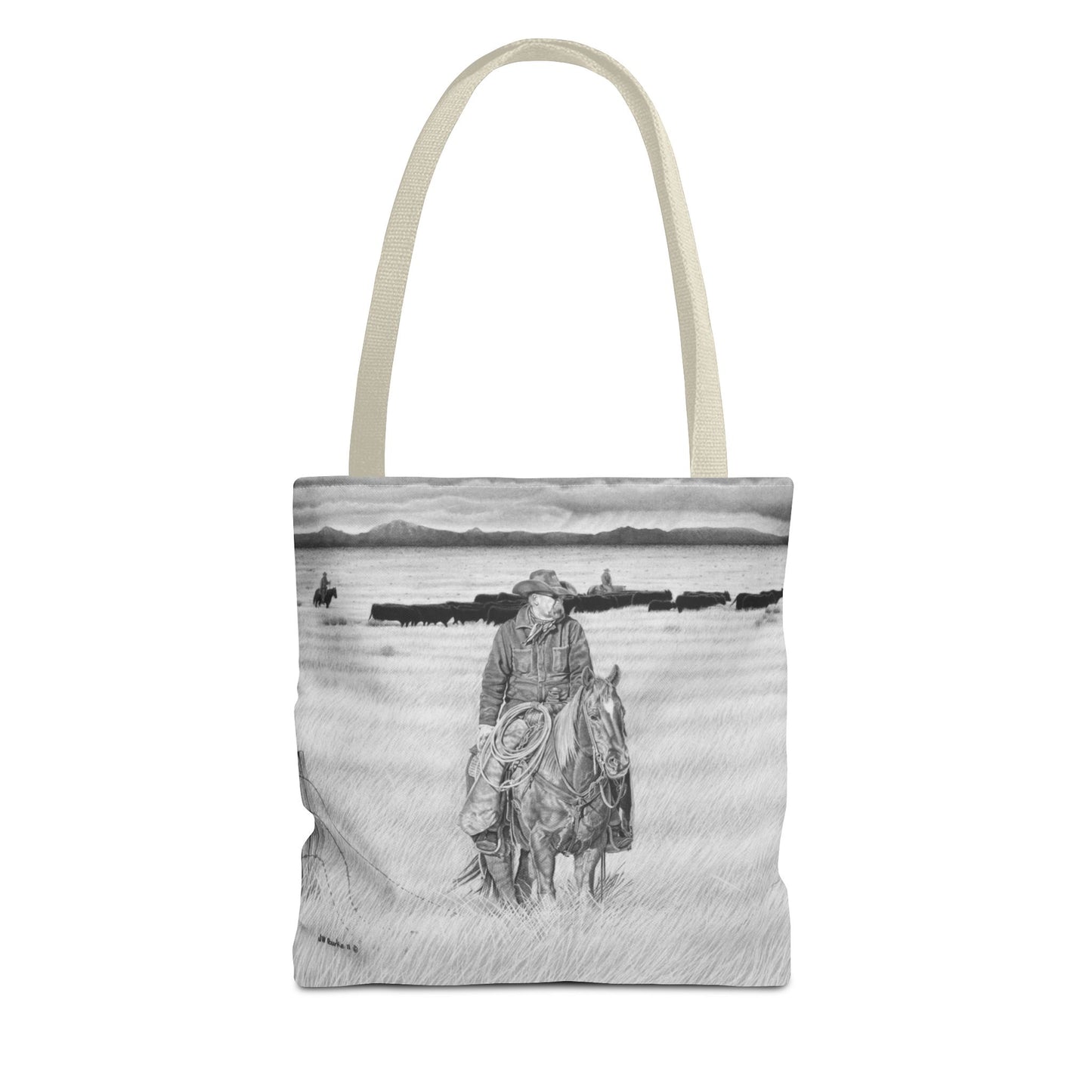 "The Passing Storm" Tote Bag, Western Style Shopping Tote, Equestrian Gift, Farmhouse Decor, Horse Lover Accessory