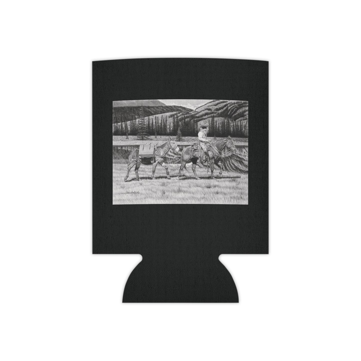 "Stil Day on The Trail " Rustic Cowboy Can Cooler, Western Beverage Sleeve, Outdoor Party Gear, Country-Themed Drink Holder, Ideal for BBQs & Tailgates