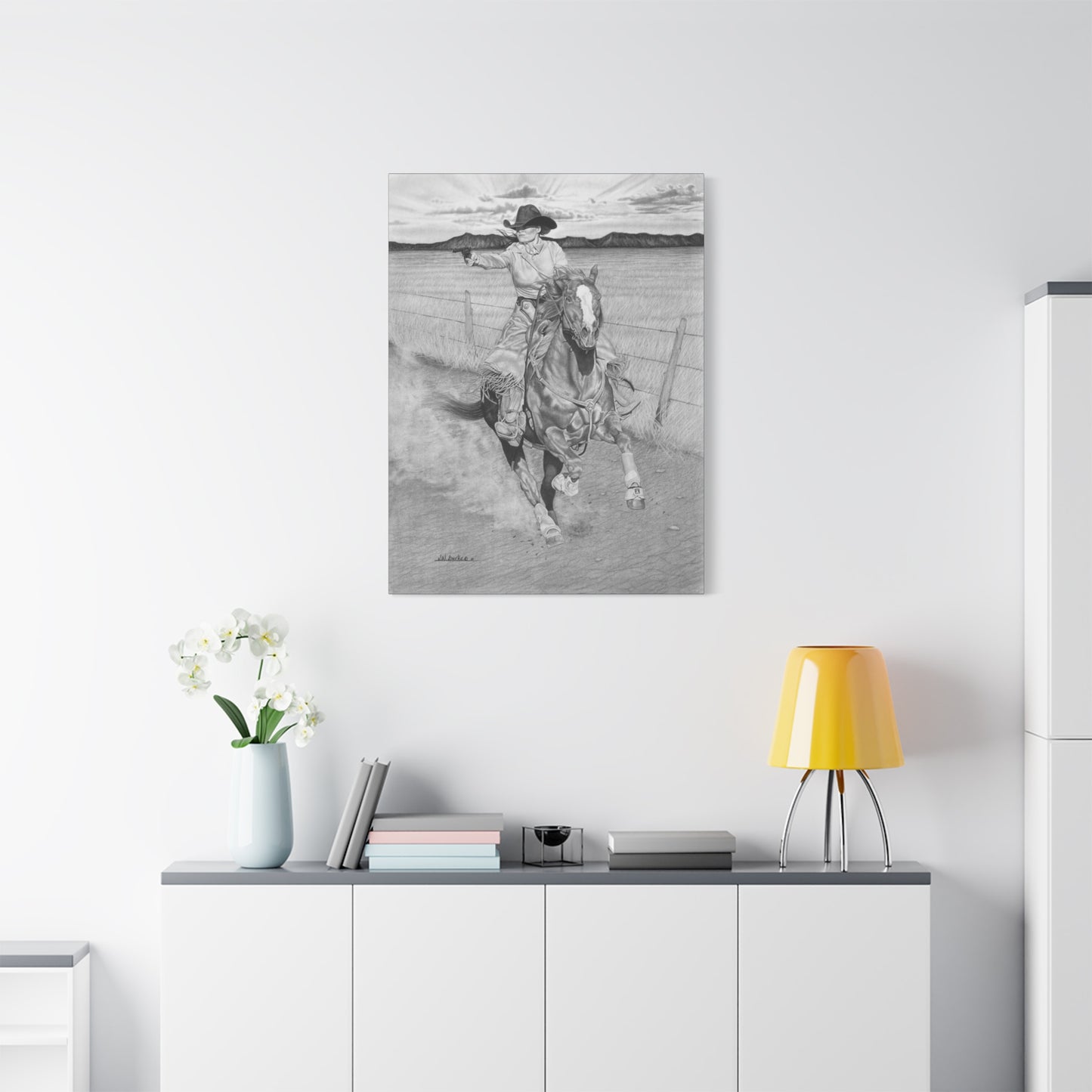 "Dangerouse and Beautiful" western art on canvas