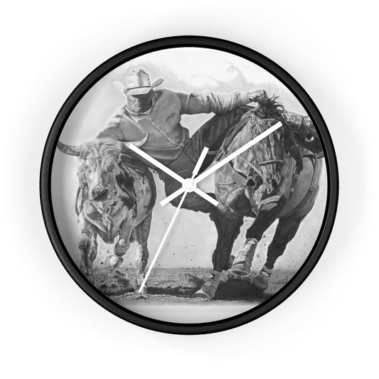 Cowboy Life # 1 Cowboy Wall Clock - Vintage Farmhouse Decor, Western Theme Timepiece, Country Home Accent, Horse Lover Gift, Unique Wall Art